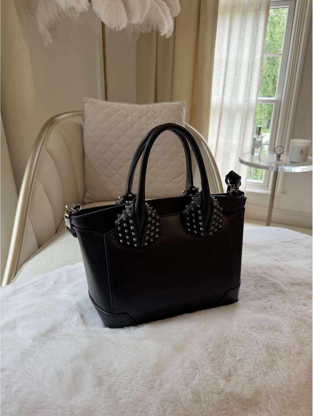 Christian Louboutin Paloma Small Spiked Leather Tote